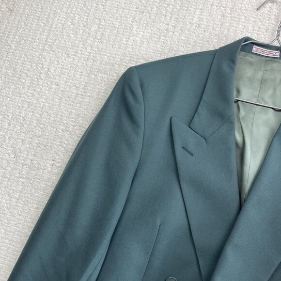 Henley Canada Green Wool Double Breasted Suit Jacket Men’s 40S + 34W Pants Set - Picture 3 of 16